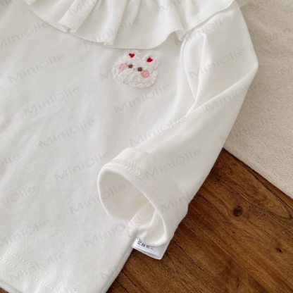 Baby Apple Dog Denim Overalls & White Top - image 14