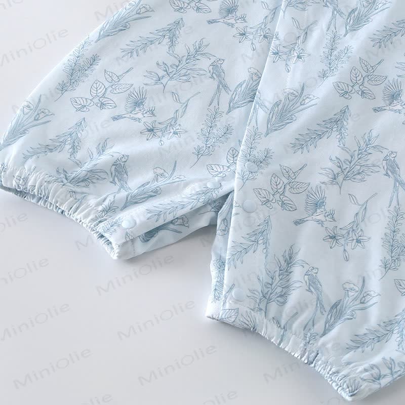 Baby Cotton Botanical Wrap Romper - image 4