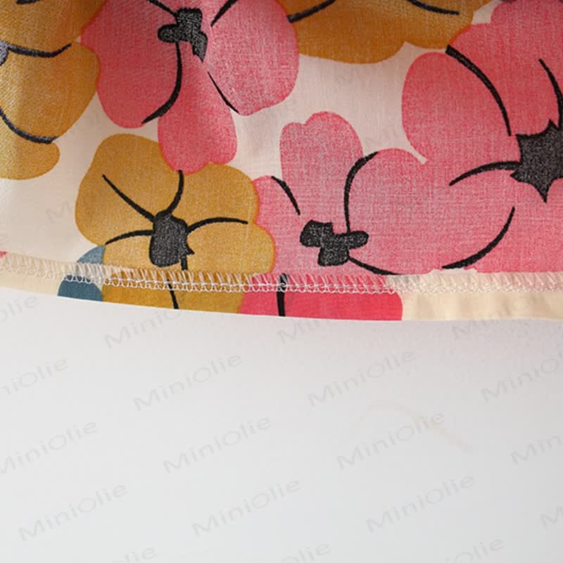 Baby Bowknot Florals Dress with Hat - image 9