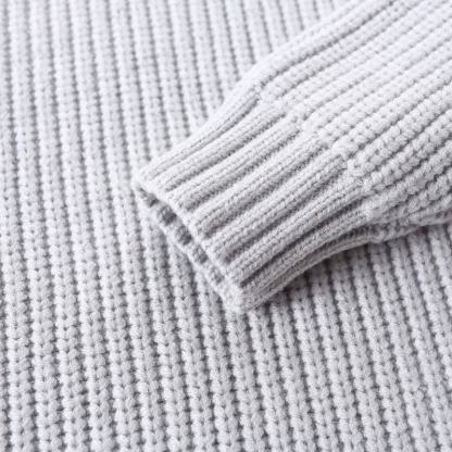 Kid Solid Color Crew Neck Knitted Sweater - image 13