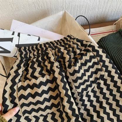 Toddler Wavy Grain Loose Black Pants - image 11 - image 12