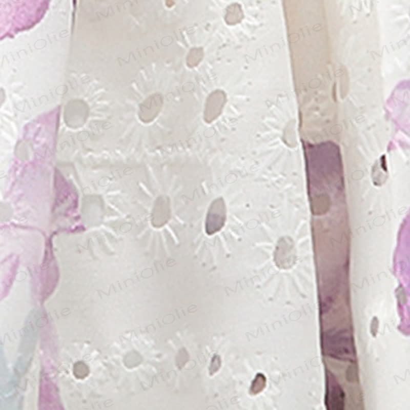 Toddler Girls Floral Print Tulle Sleeveless Dress - image 6