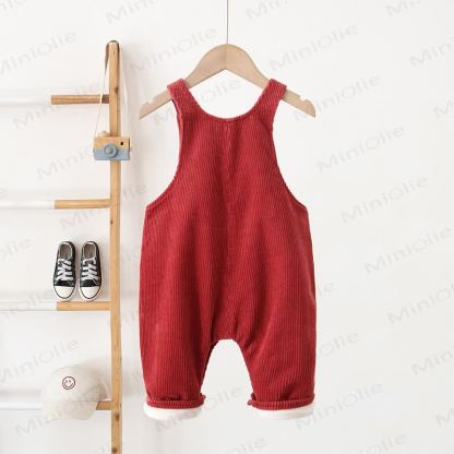 Baby Toddler Animal Corduroy Fleece Lined Overalls - image 5