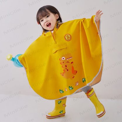 Toddler Dinosaur Hooded Cloak Raincoat - image 3