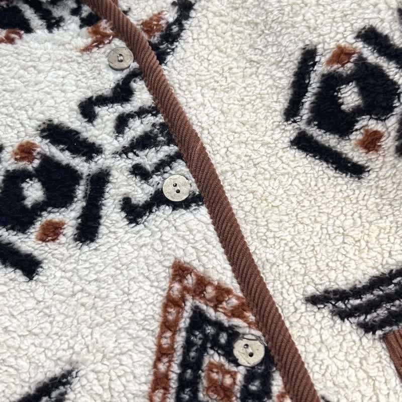 Baby Lamb Fleece Hooded Printed Romper - image 10