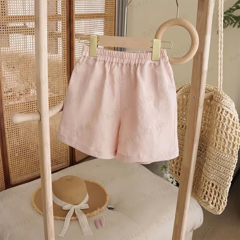 Toddler Girl Pink Sleeveless Top and Shorts 2-piece Set - image 3