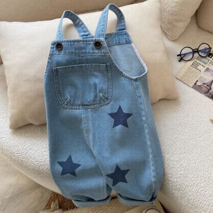 Toddler Boy Star Pocket Overalls - image 4