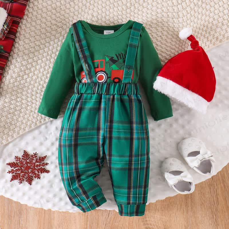 MY 1ST CHRISTMAS Baby Plaid 2-Piece Set with Hat - image 16