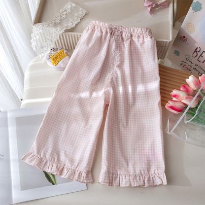 Toddler Girl White&Pink Bow Tee and Gingham Pants 2-piece Set - image 10