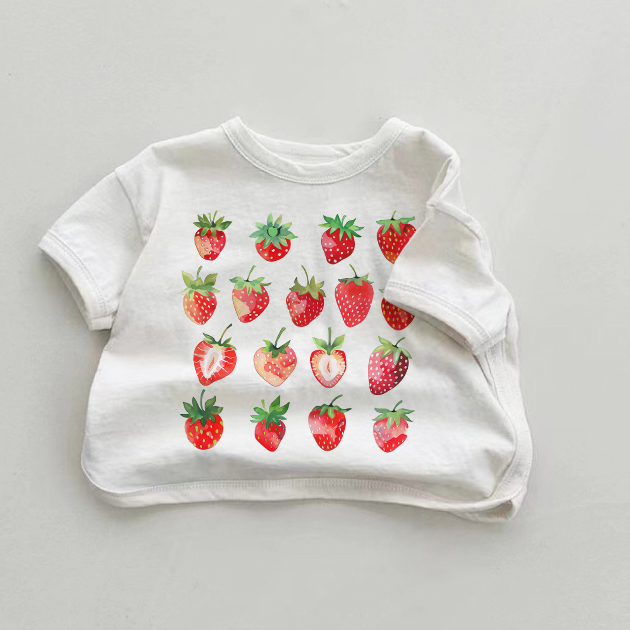 Baby Strawberry White T-shirt - White - 18-24M - image 1