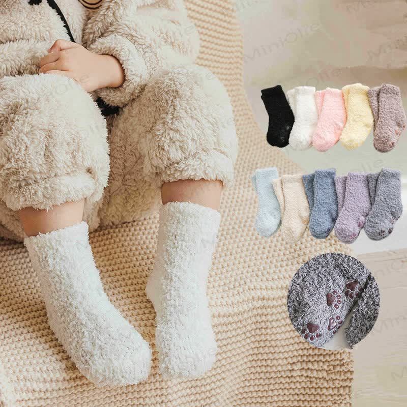 Baby Solid Color Fleece Floor Socks - image 1