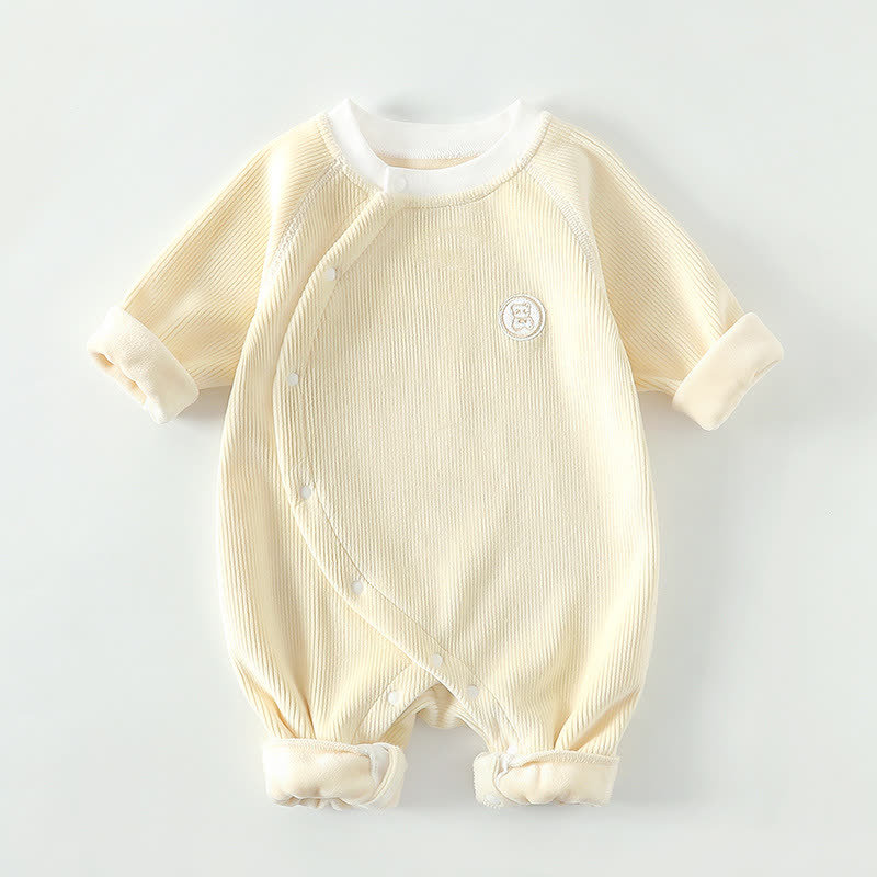 Baby Fleece Newborn Romper - Light Yellow - 18-24M - image 5