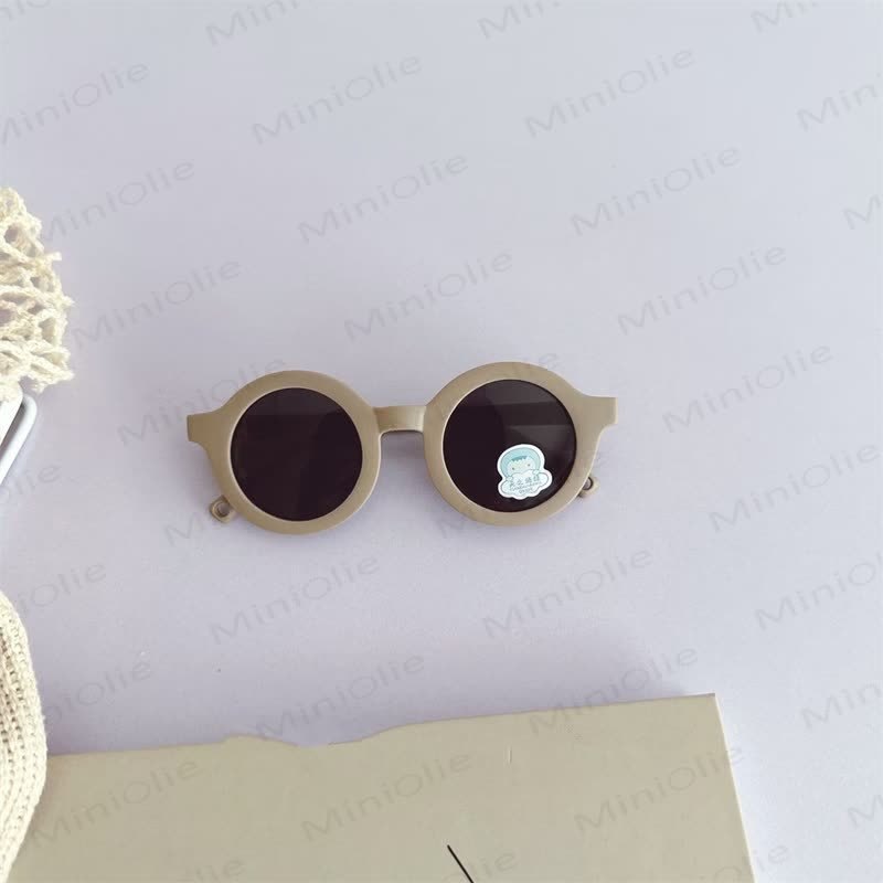 Baby Fashion Cute Round Sunglasses - Khaki - 3-24M - image 5