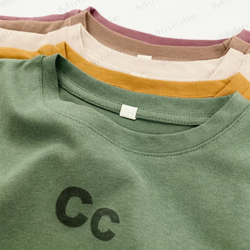 Letter CC Toddler Round Neck Tee - image 5