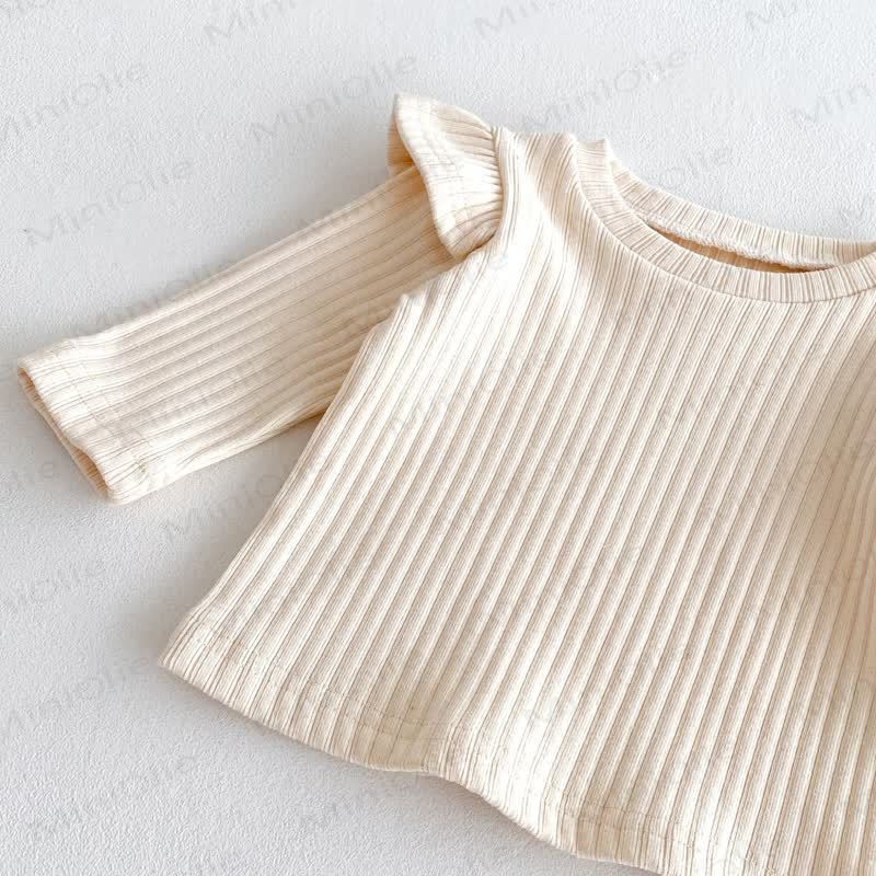 Baby Girls Solid Color Bow Romper - image 11