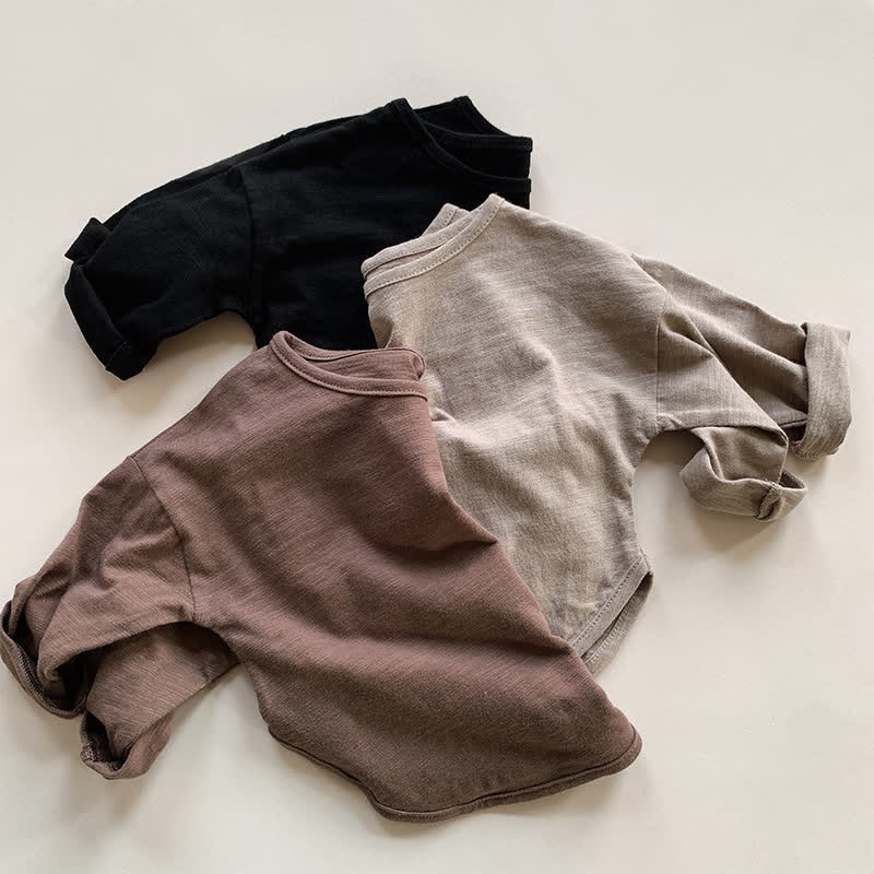 Toddler Boy Solid Color Loose T-Shirt - image 1