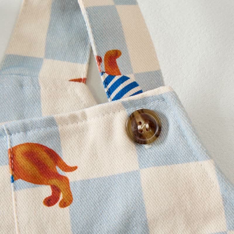 Baby Toddler Dachshund Checkerboard Print Overalls - image 7