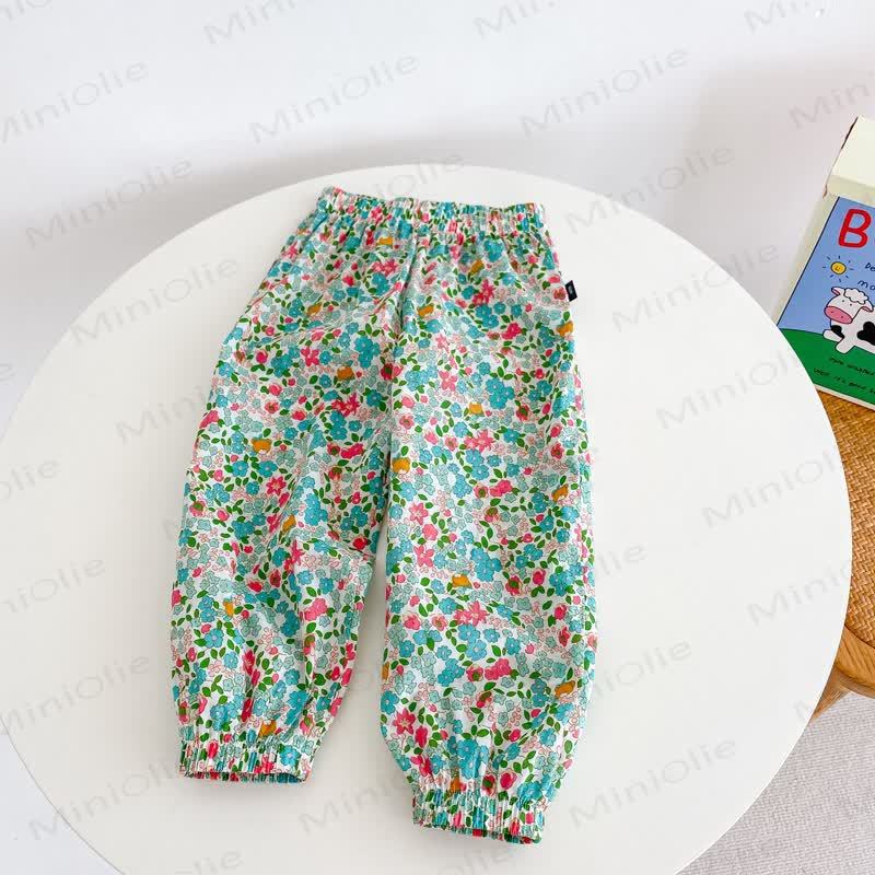 Toddler Colorful Bear Flower Strawberry Pants - Green - 8-9T - image 18