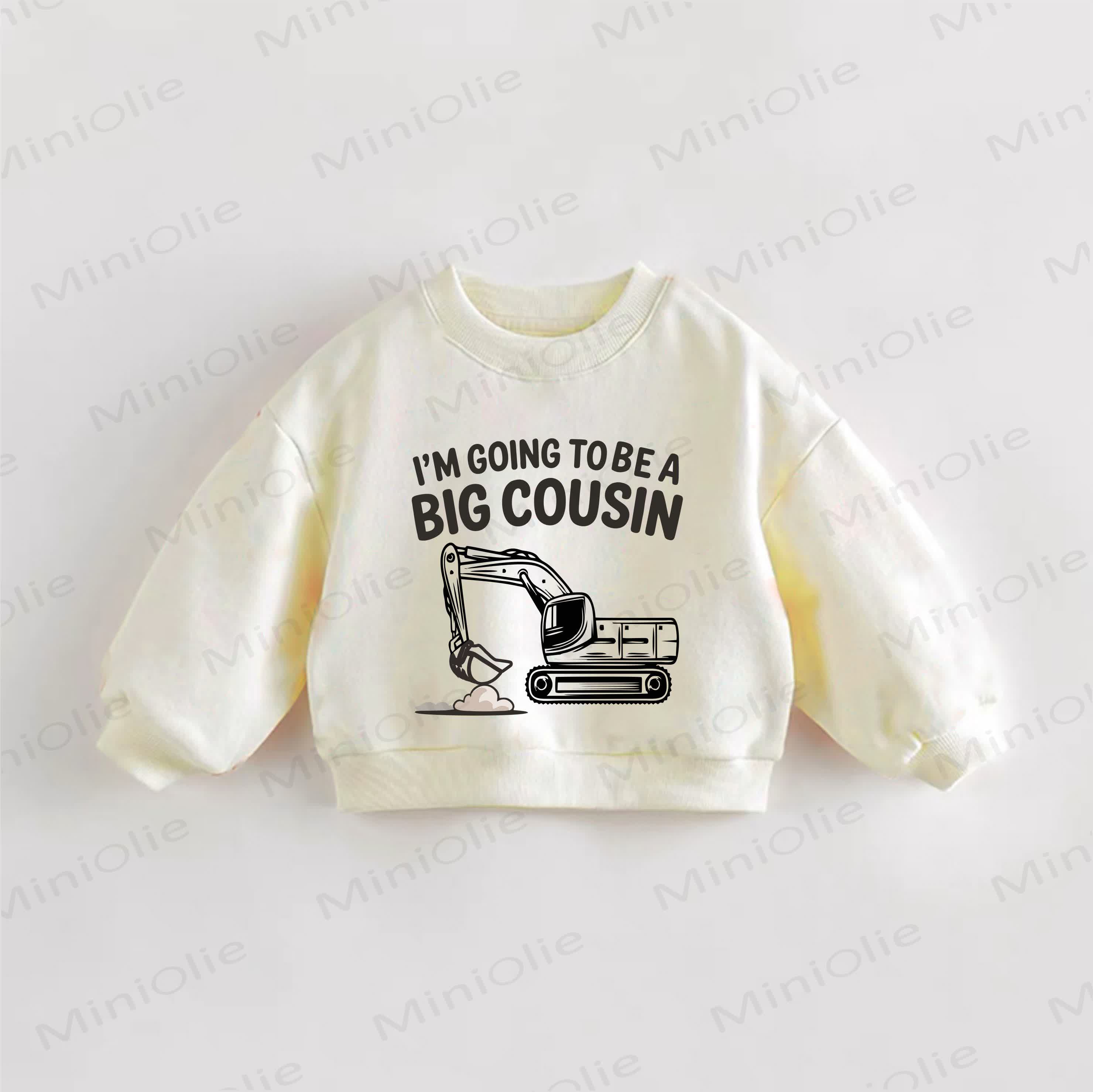 I'M GOING TO BE A BIG COUSIN Baby Toddler Cream Sweatshirt - Cream - 3-5T - image 1