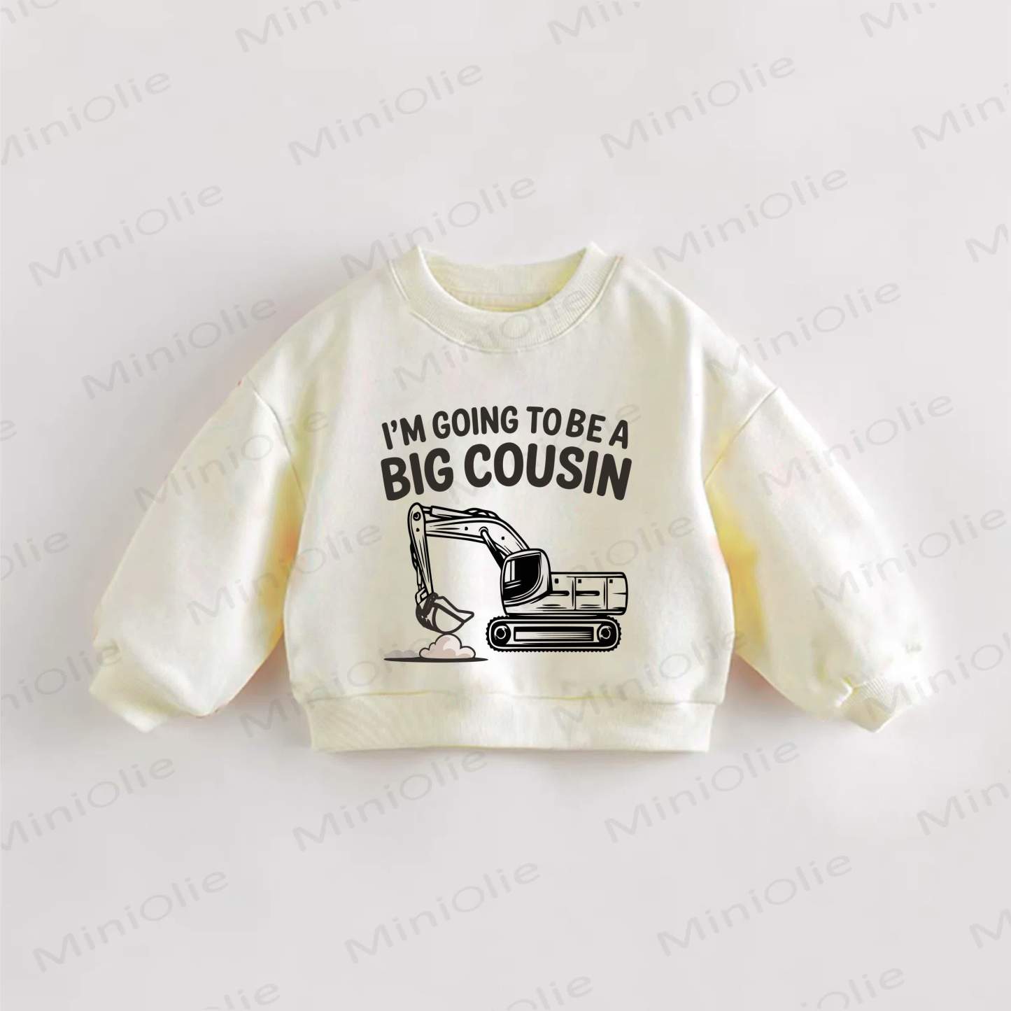 I'M GOING TO BE A BIG COUSIN Baby Toddler Cream Sweatshirt - Cream - 3-5T - image 1