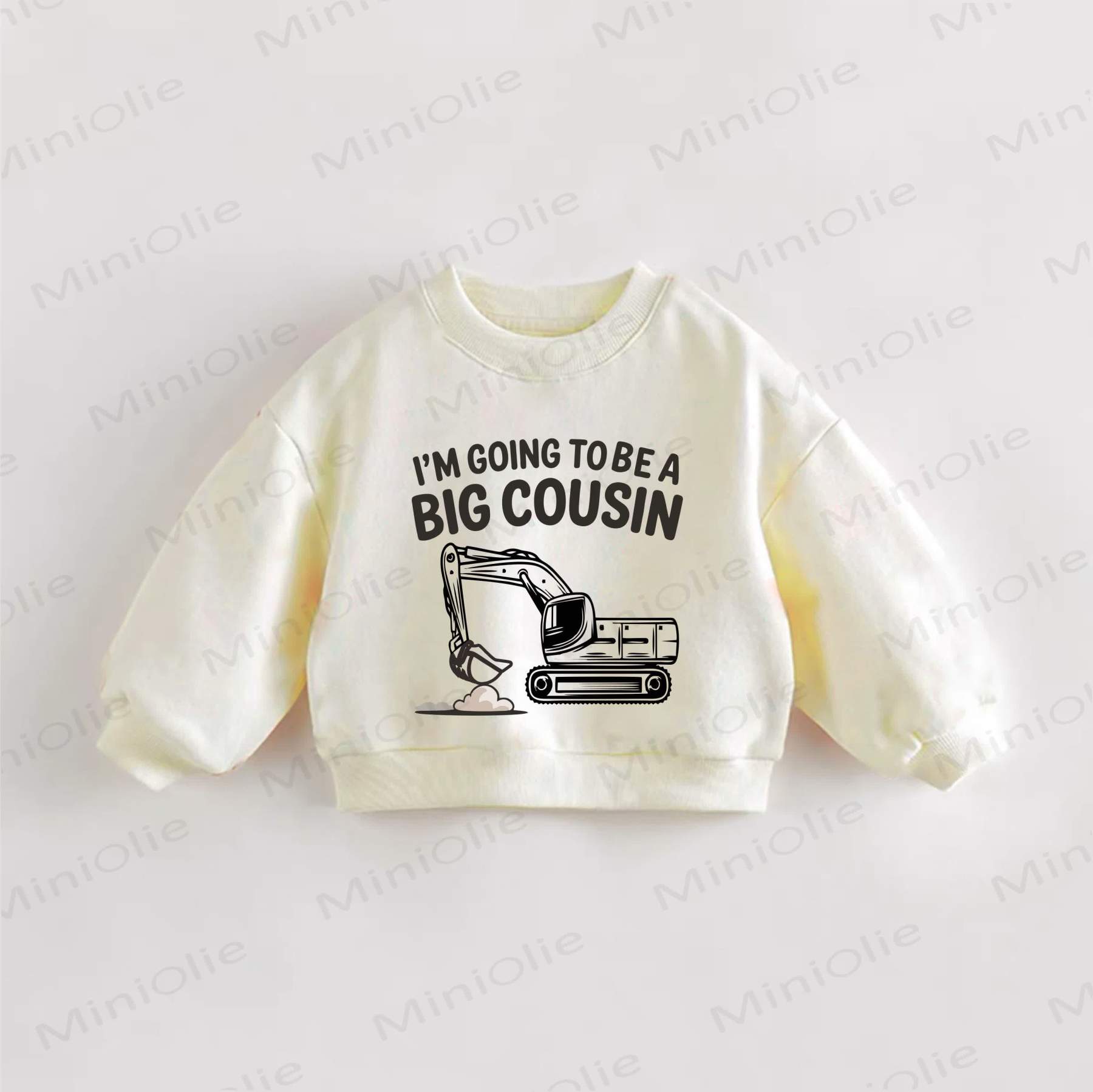 I'M GOING TO BE A BIG COUSIN Baby Toddler Cream Sweatshirt - Cream - 3-5T - image 1