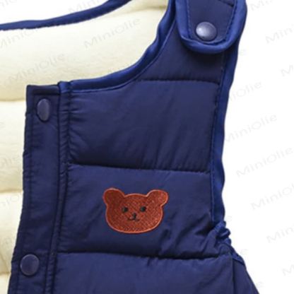 Baby Toddler Bear Quilted Fleece Lined Overalls - image 11