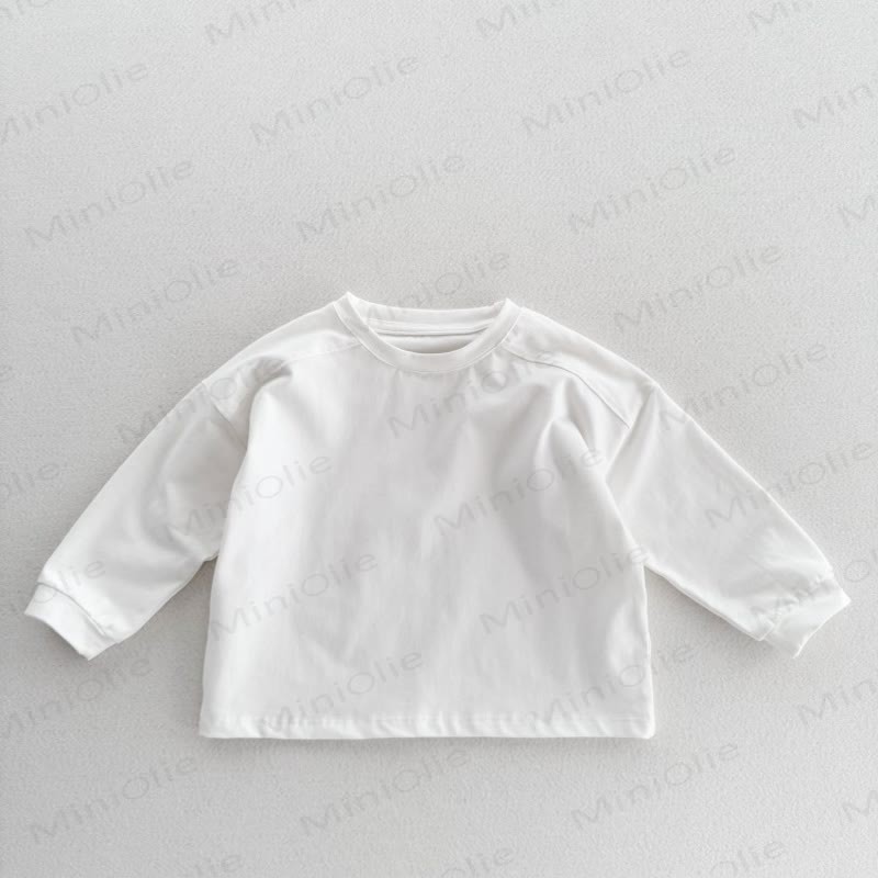 Kid Solid Color Causal T-Shirt - White - 8Y - image 8