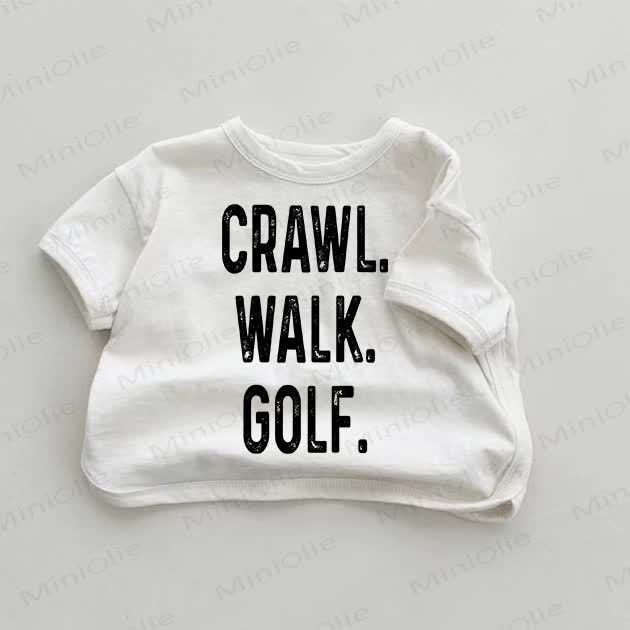 CRAWL. WALK. GOLF. Baby White T-shirt - White - 18-24M - image 1