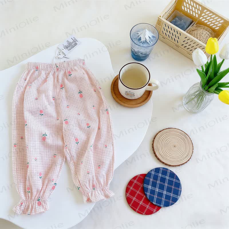Toddler Girls Floral Print Lounge Pants - Light Pink - 8-9T - image 4