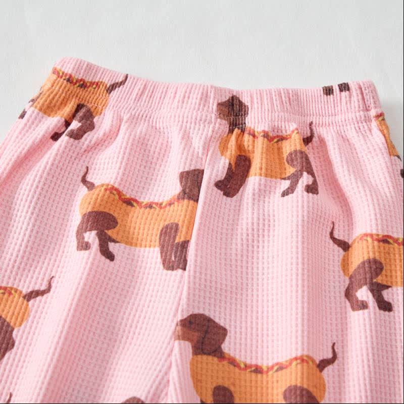Baby Pink Dachshund Waffle 2-piece Set - image 5