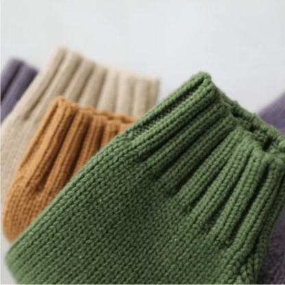 Kid Solid Color Crew Neck Knitted Sweater - image 7