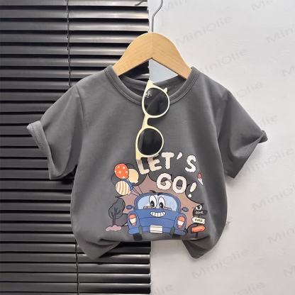 Toddler Cartoon Print Boxy T-Shirt - Grey Car - 4-5T - image 11