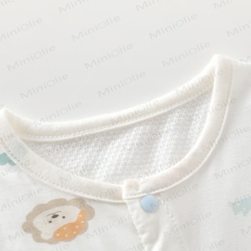 Baby White Animal Print Pajamas Romper - image 5