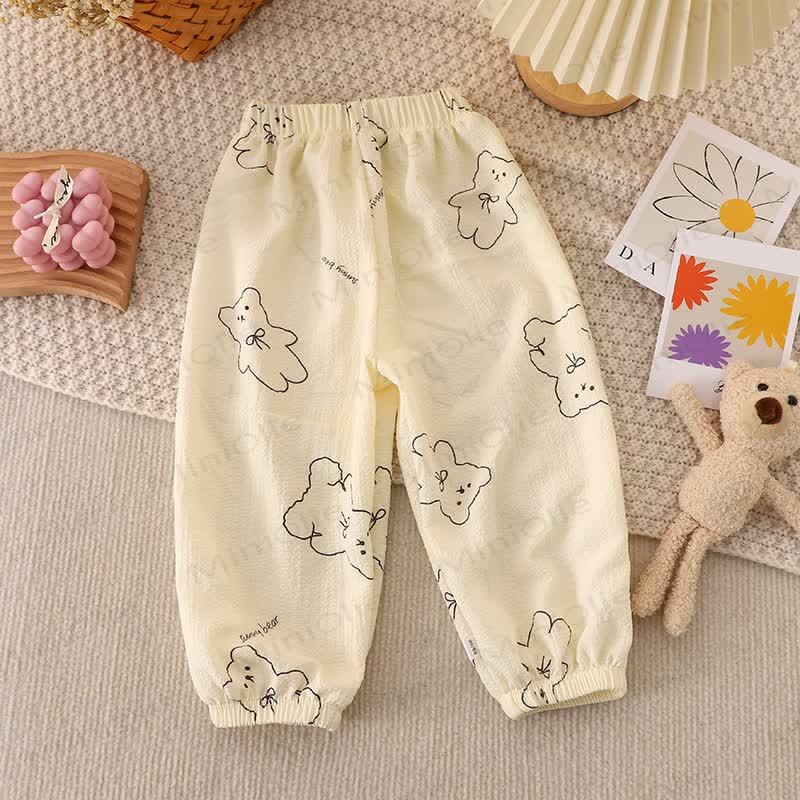 Toddler Strawberry Flower Dots Animal Pants - Bear - 12-13T - image 9