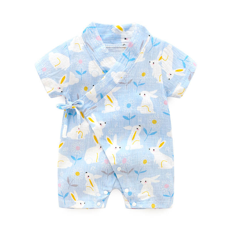 Baby Kimono Romper - Blue Rabbit - 18-24M - image 7
