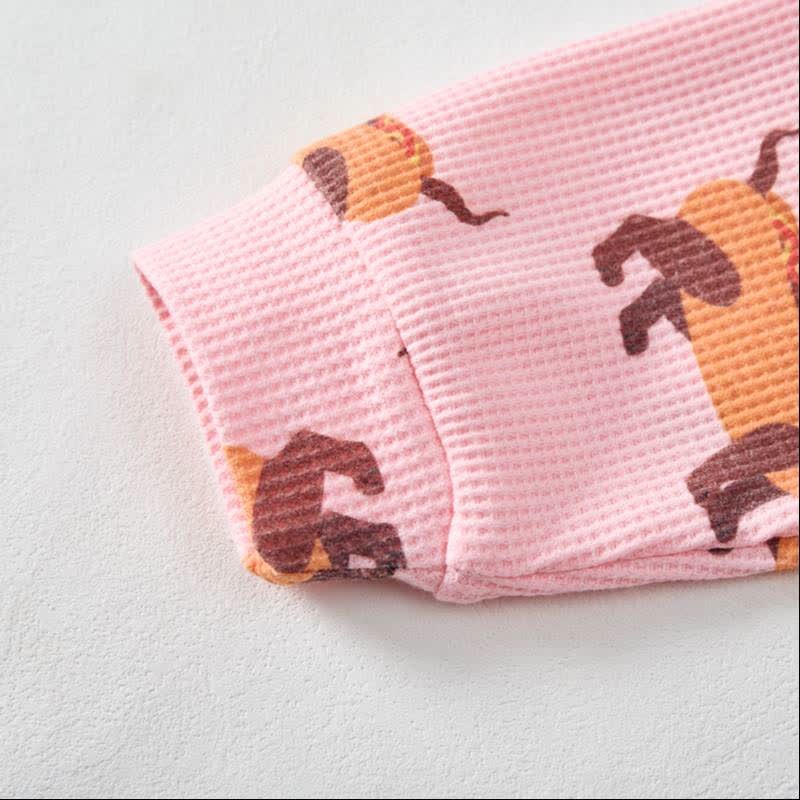 Baby Pink Dachshund Waffle 2-piece Set - image 4