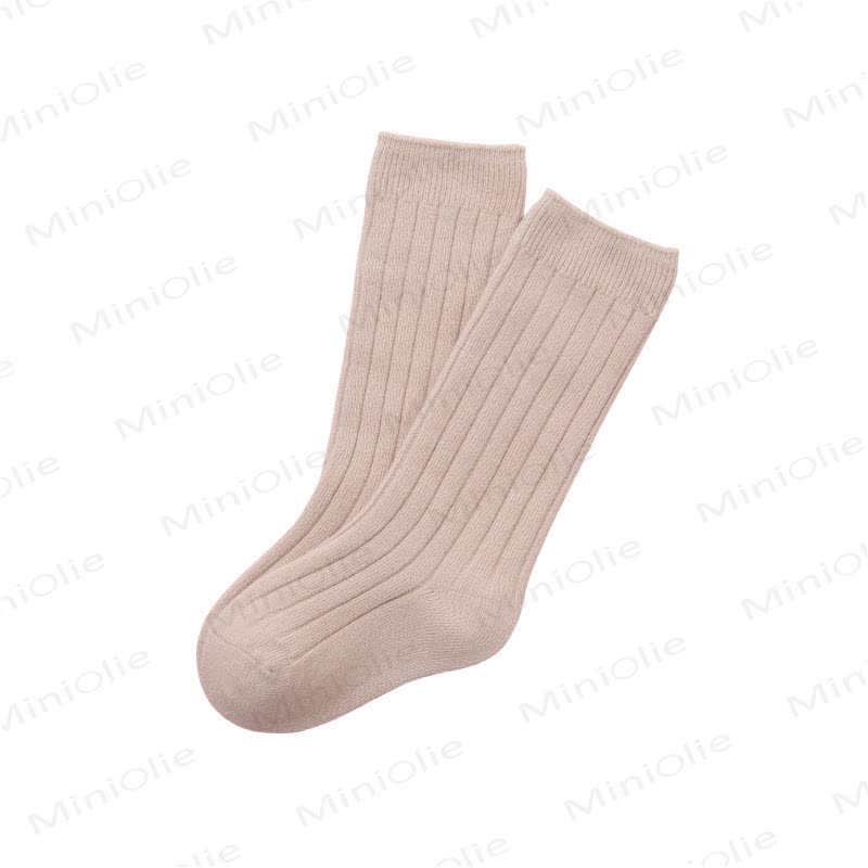 Baby Toddler Solid Color Socks - Beige - 3-5T - image 7