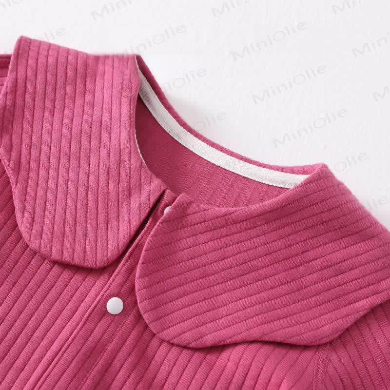 Baby Solid Color Shawl Cardigan T-shirt - image 6