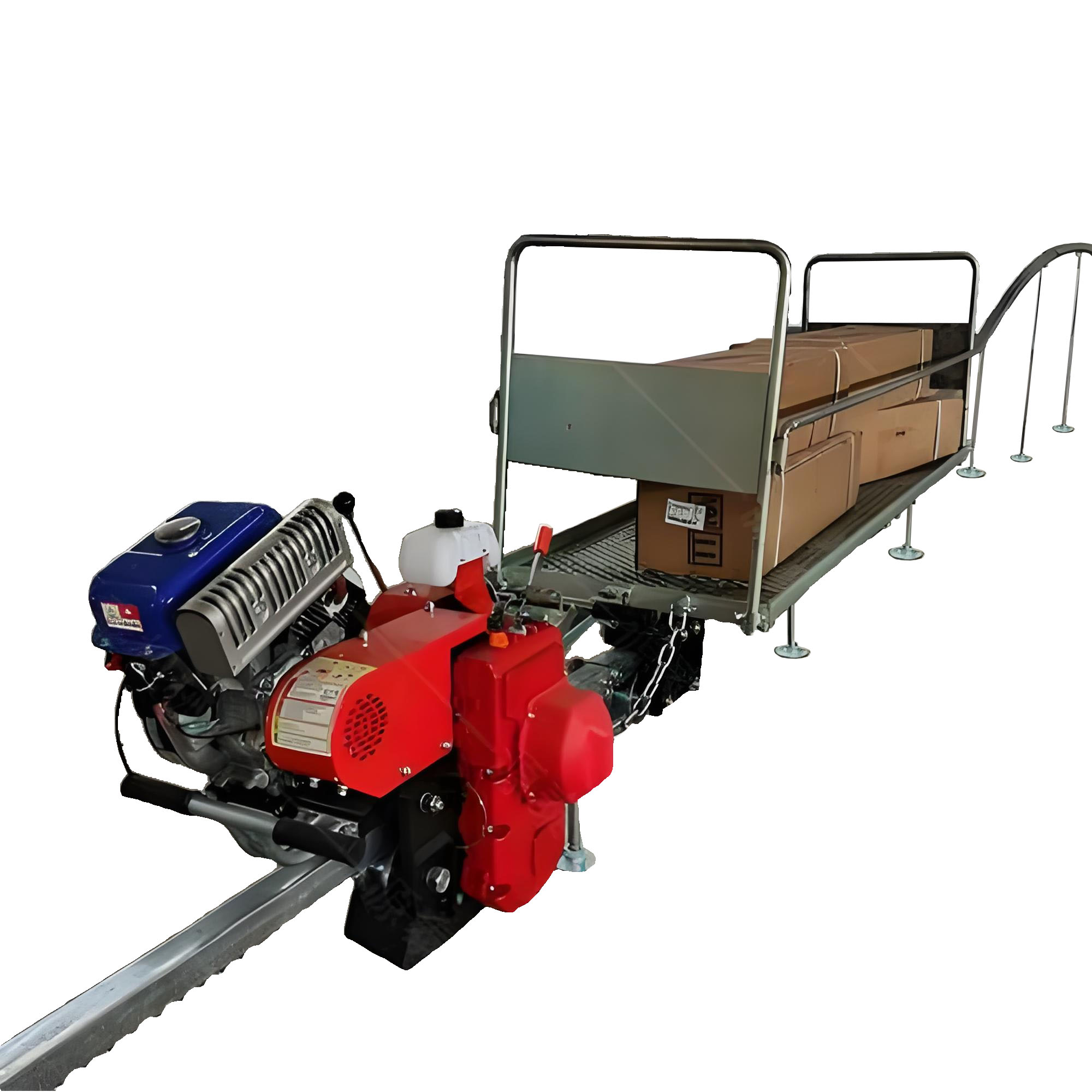 Single track transport vehicle
