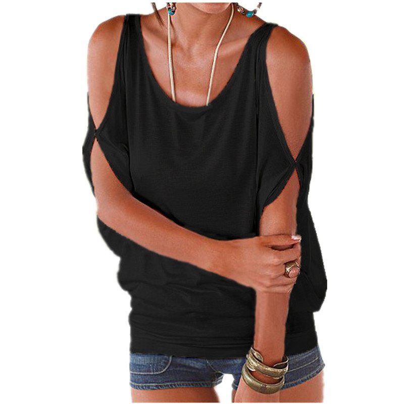 Shoulder Off Loose Versatile T-Shirt