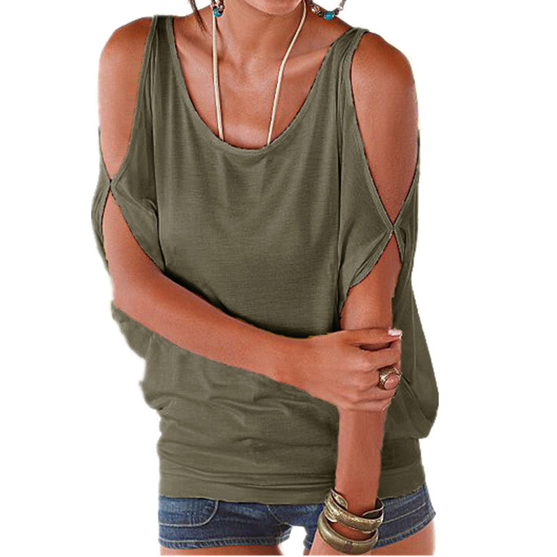 Shoulder Off Loose Versatile T-Shirt