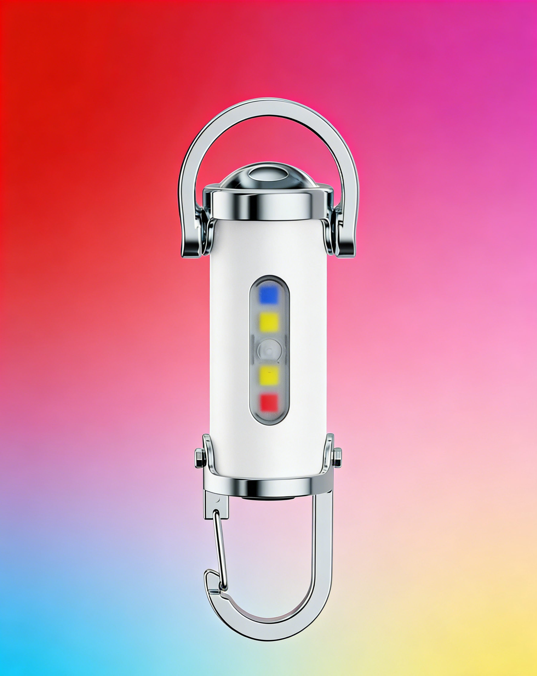 Lampu Suluh Kecemasan SOS Multifungsi 3-dalam-1 | Lampu Isyarat Amaran Pelbagai Warna | LED Mudah Alih Sangat Terang dengan Klip Carabiner | Alatan Survival Luar Rumah