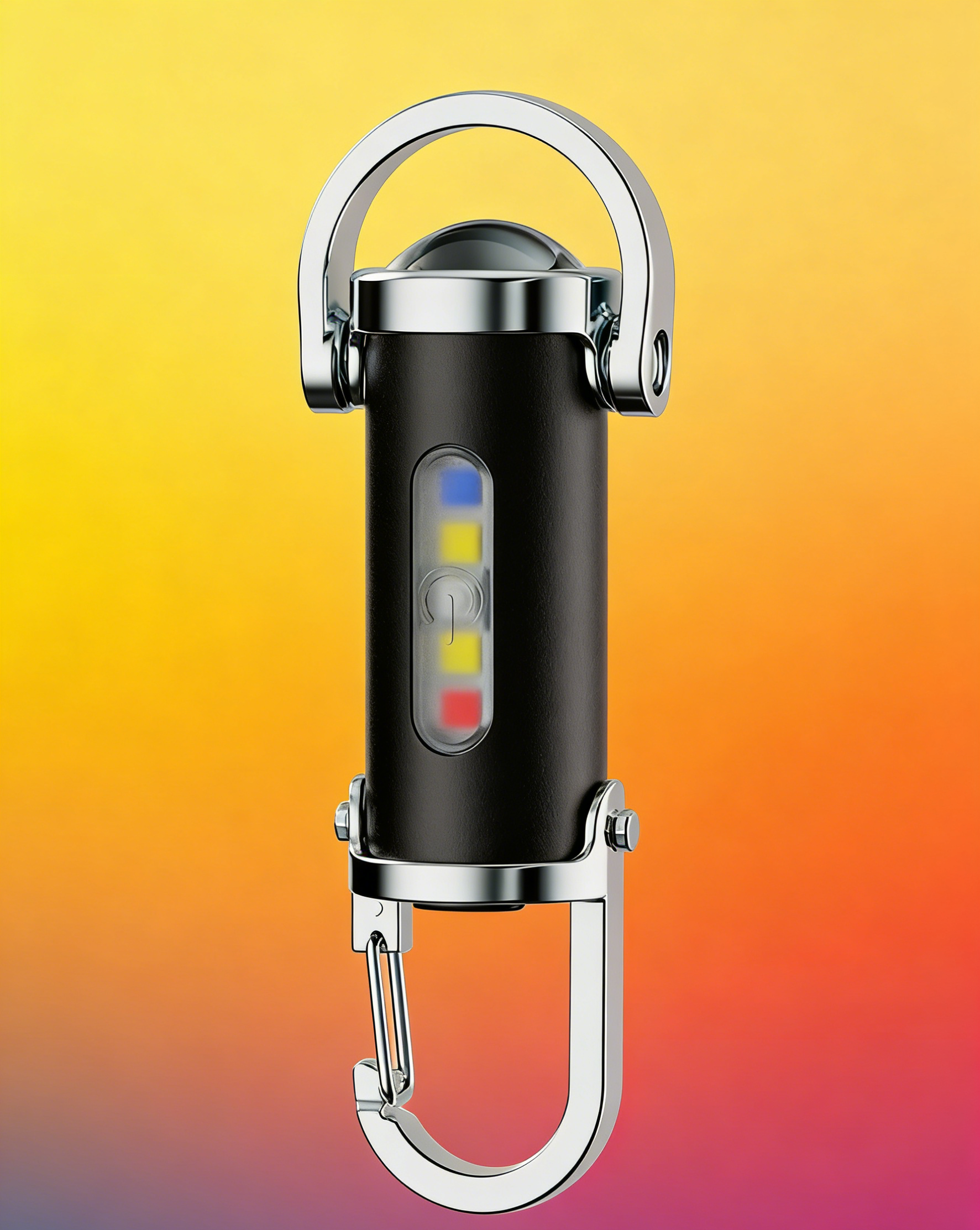 Lampu Suluh Kecemasan SOS Multifungsi 3-dalam-1 | Lampu Isyarat Amaran Pelbagai Warna | LED Mudah Alih Sangat Terang dengan Klip Carabiner | Alatan Survival Luar Rumah