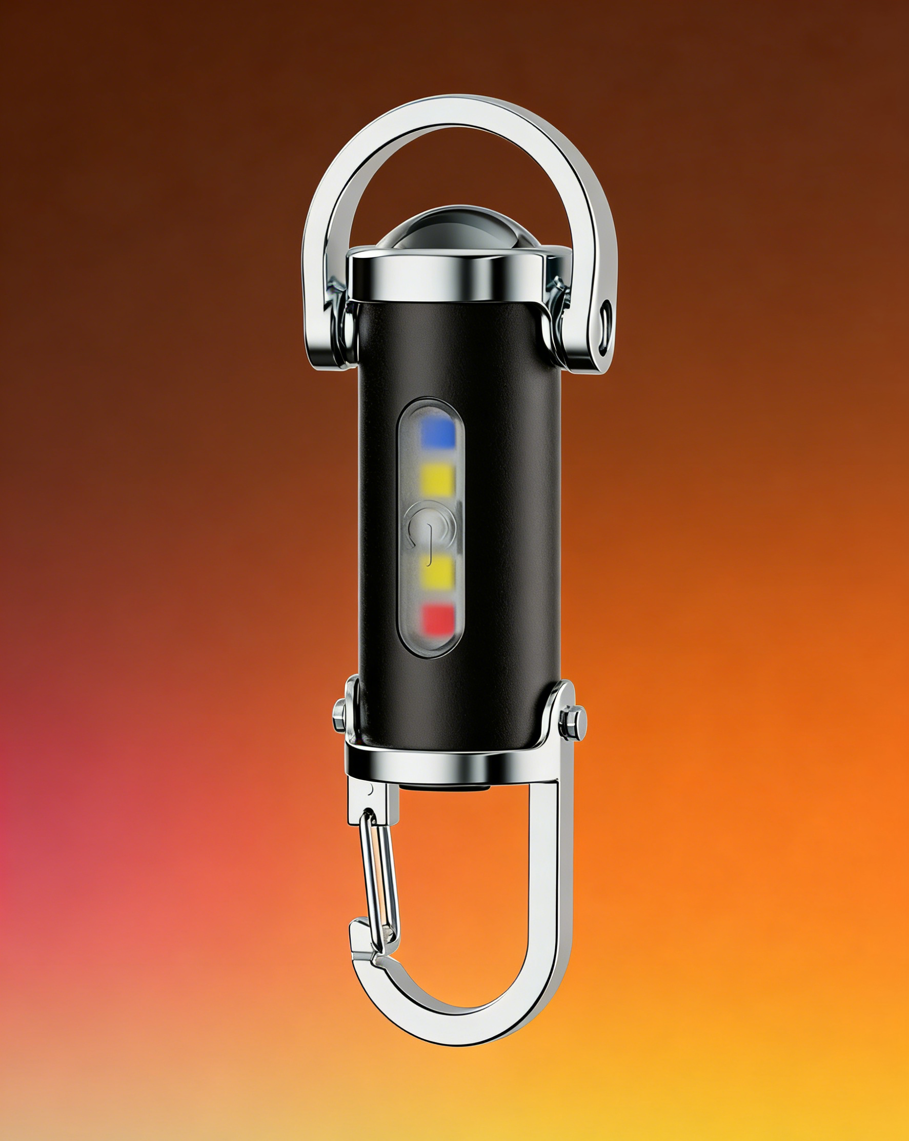 Lampu Suluh Kecemasan SOS Multifungsi 3-dalam-1 | Lampu Isyarat Amaran Pelbagai Warna | LED Mudah Alih Sangat Terang dengan Klip Carabiner | Alatan Survival Luar Rumah