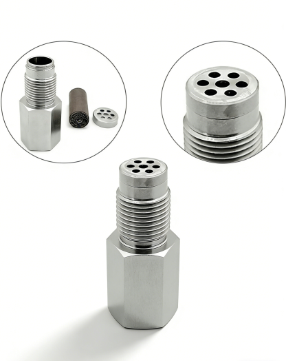 Penyambung Sensor Oksigen Stainless Steel dengan Mini Catalytic Converter | Selesaikan Masalah Lampu Engine Menyala & Kereta Semput | Aksesori Ekzos Kereta Tahan Karat