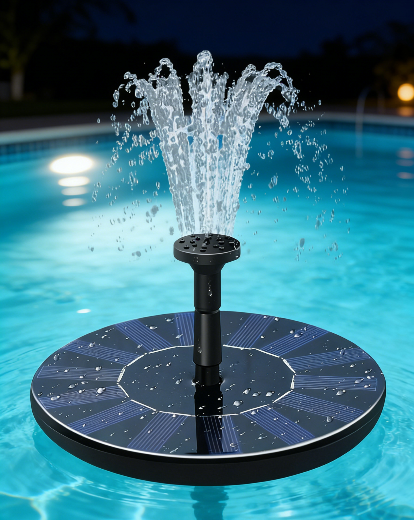 Solar Powered Floating Fountain Pump: Eco-Friendly Bird Bath Fountain with 6 Nozzles | Ideal for Garden Pond, Pool, Fish Tank & Outdoor Decor (No Battery Needed)