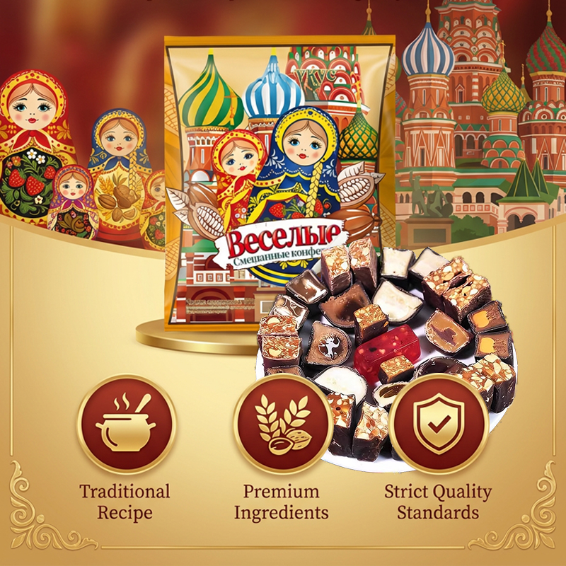 Imported Russian-flavored chocolate mixed candies