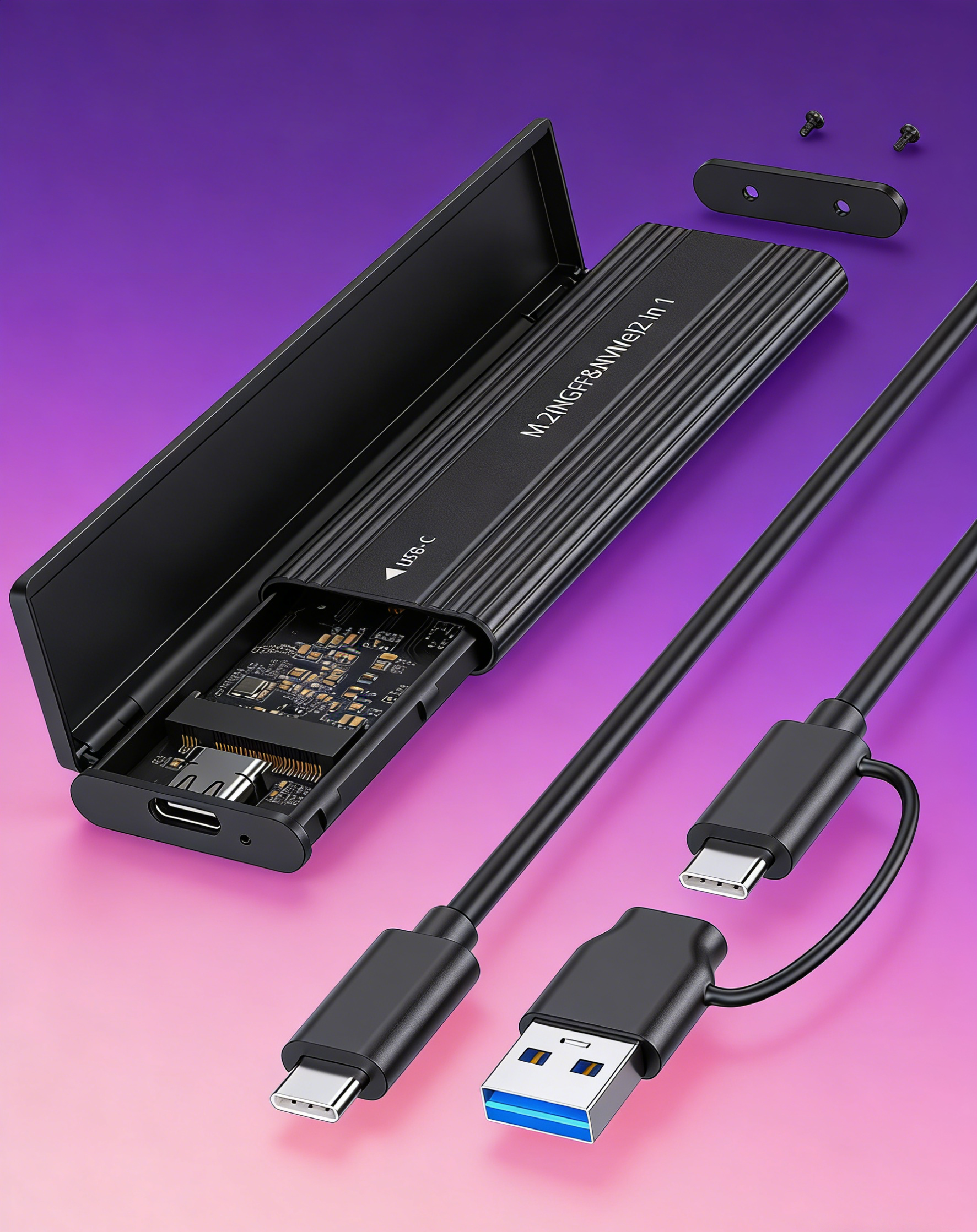 Ultra-Fast Mini Portable SSD | Large Capacity External Hard Drive | High-Speed USB 3.1 Data Transfer for Laptop, Phone & Tablet