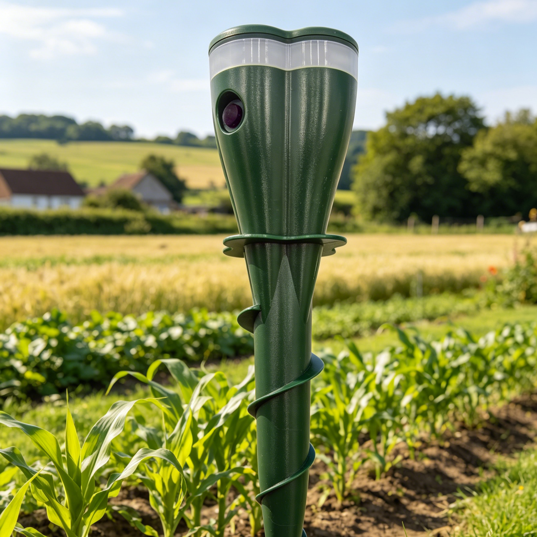 Solar Ultrasonic Repeller | Bird Deterrent Spike | Electronic Rodent Control | Gopher Chase Spike | Outdoor Pest Repeller | Solar Powered Bird Scarer | Farm Crop Protector