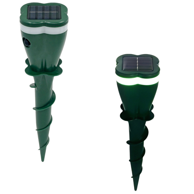 Solar Ultrasonic Repeller | Bird Deterrent Spike | Electronic Rodent Control | Gopher Chase Spike | Outdoor Pest Repeller | Solar Powered Bird Scarer | Farm Crop Protector